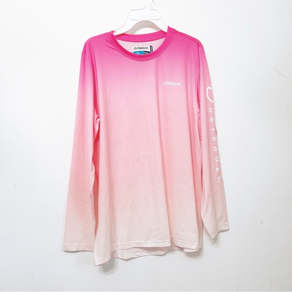🤍Magellan Outdoors Kids Gradient Pink Long Sleeve Tee UPF 50